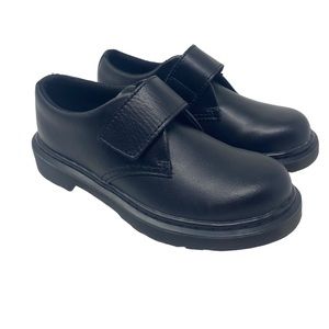 NWOT Dr Martens Kids Kamron Velcro Oxford Black Leather Shoes - Size 13